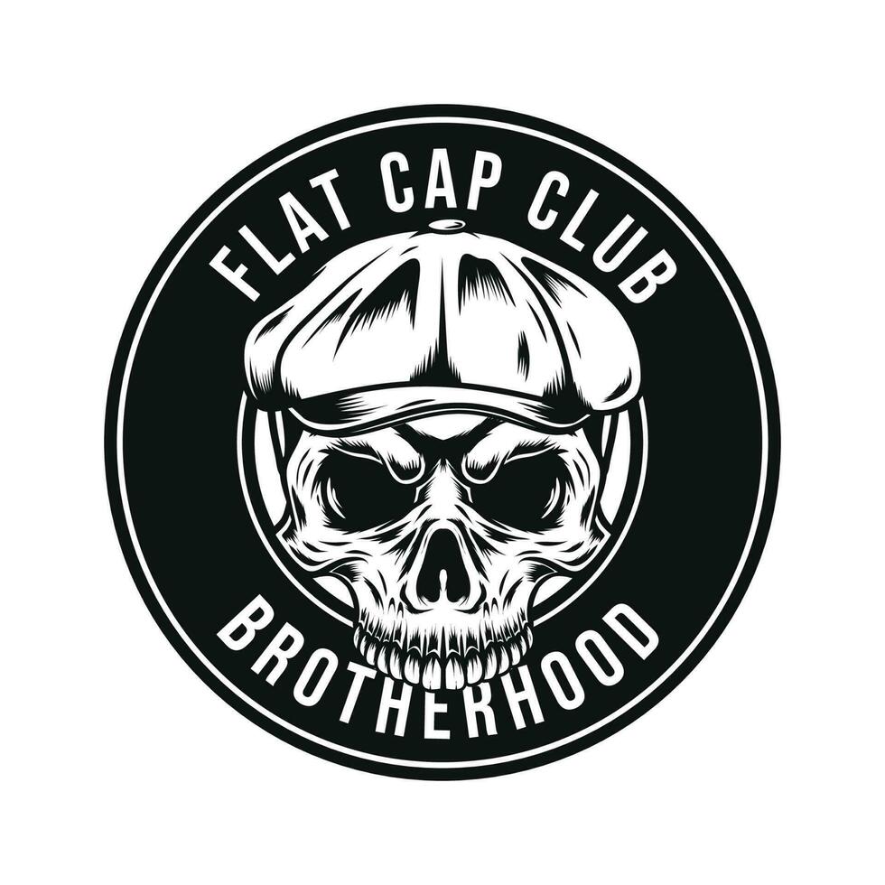 flat cap club logo symbol vector