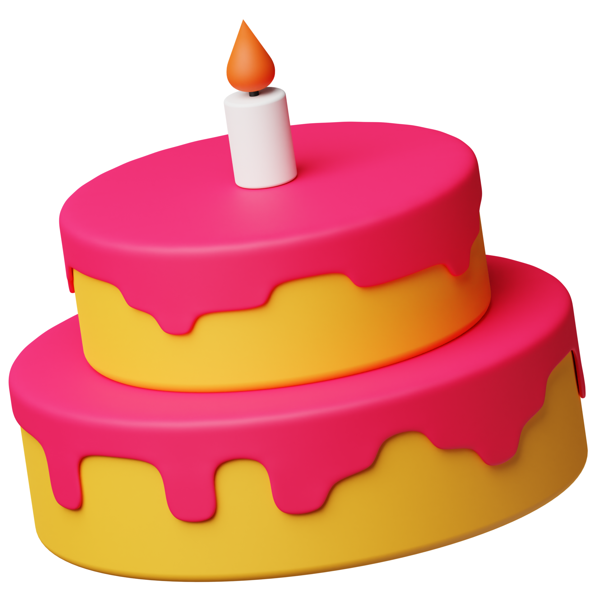 3d cake birthday party icon illustration 24273544 PNG