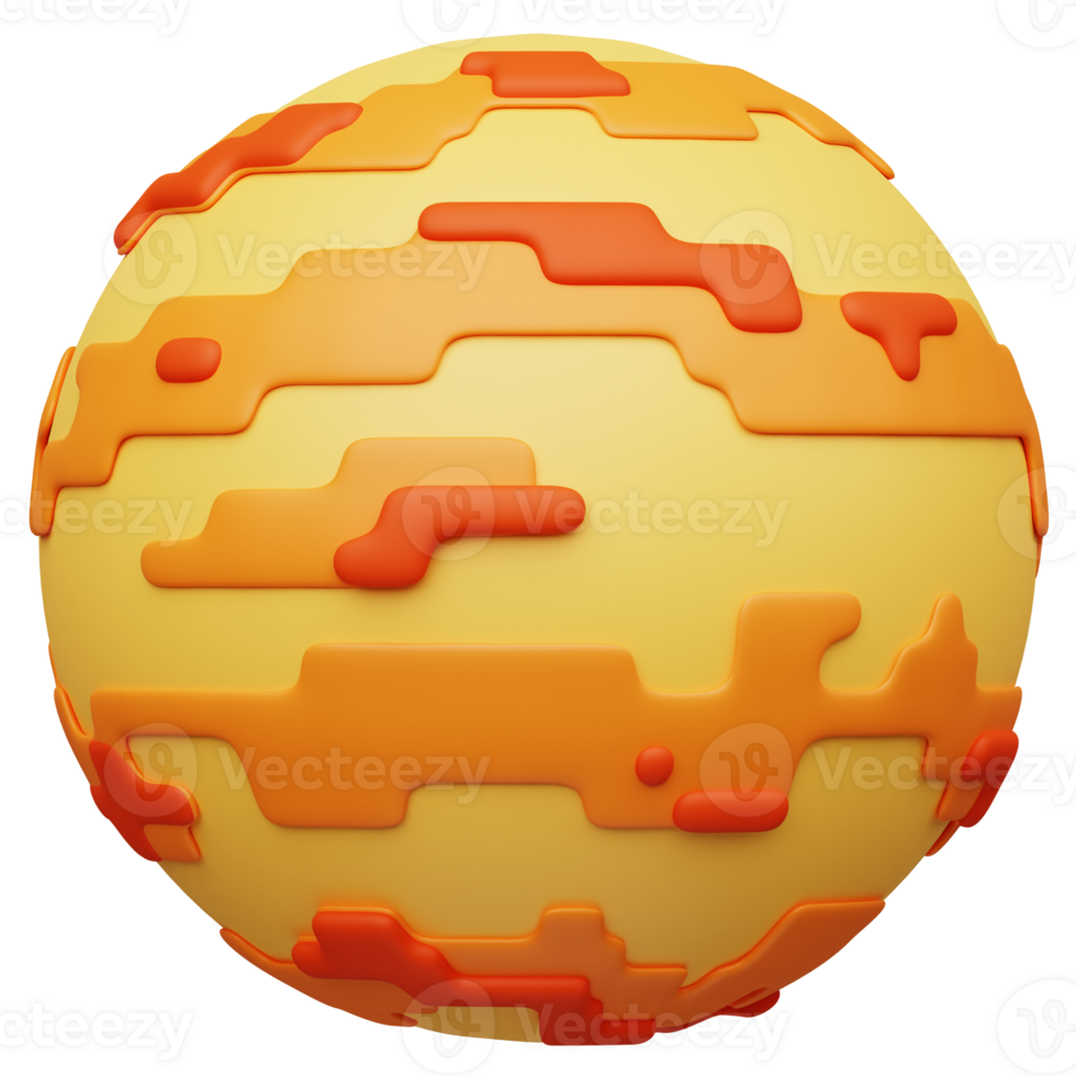 3d Venus planeet icoon illustratie png