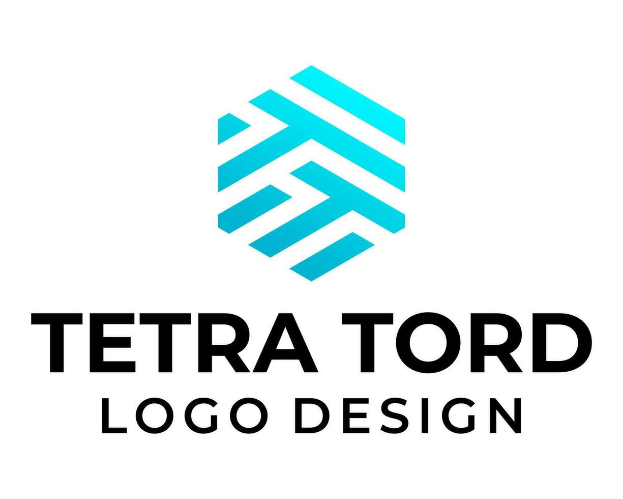 TT letter monogram geometric bold hexagon logo design. vector