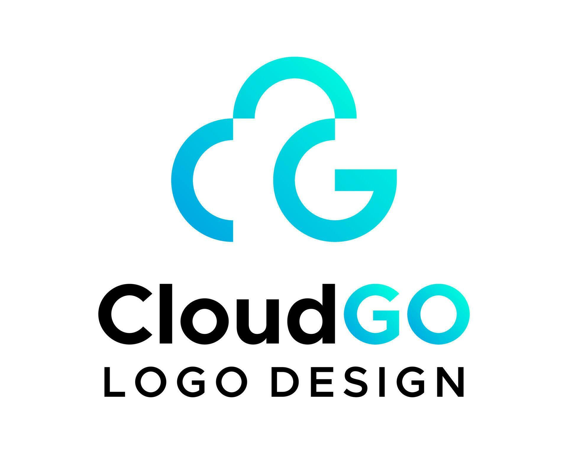 CG letter monogram geometric cloud logo design. 24273595 Vector Art at ...