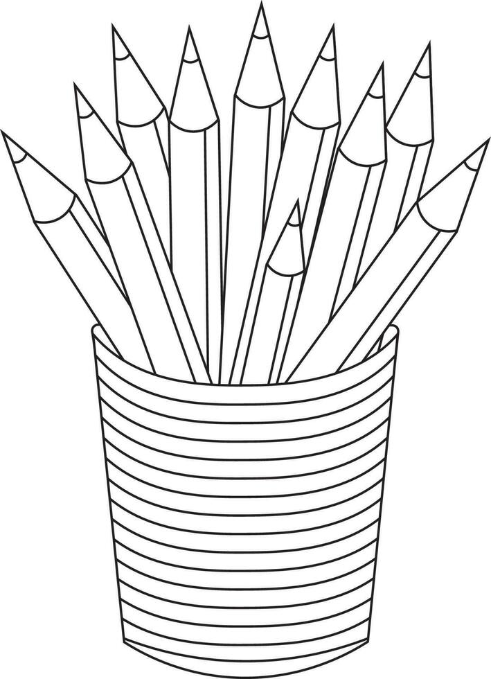 bolígrafo poseedor colorante paginas vector