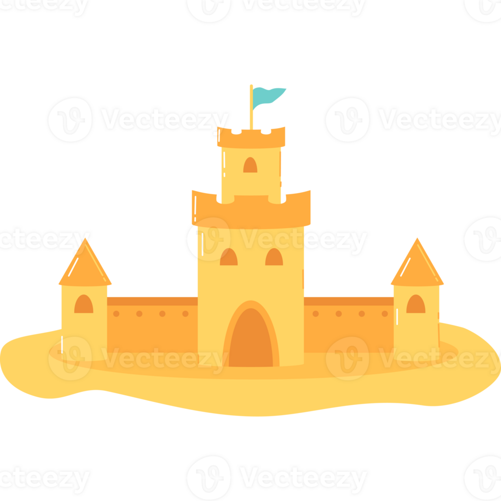 Sand castle illustration 24273987 PNG