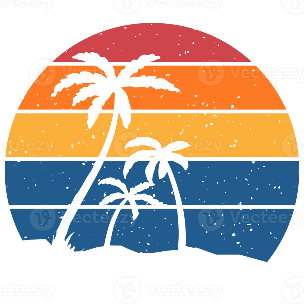 rétro texturé le coucher du soleil conception Contexte png