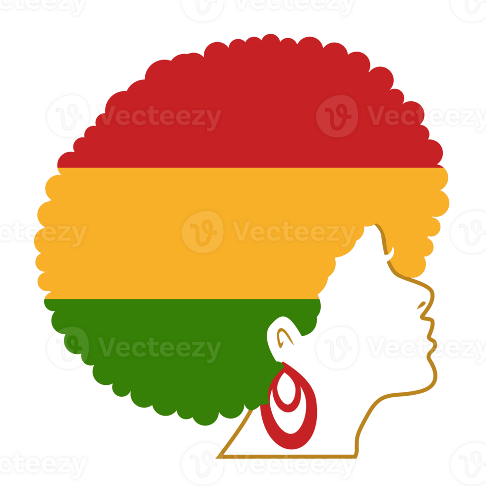 silhouet van zwart Afro Amerikaan vrouw juneteenth ik ben zwart geschiedenis png