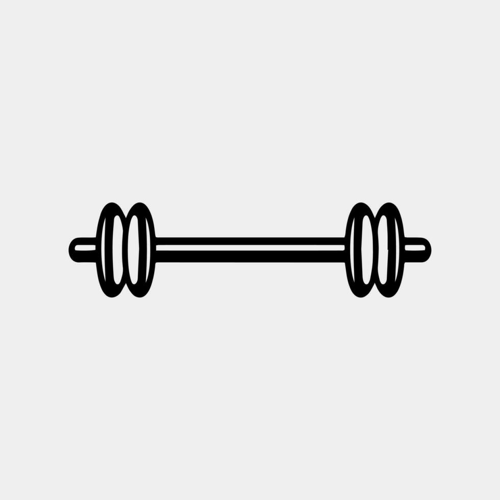 Barbel, Dumbbell Gym Icon on white background vector