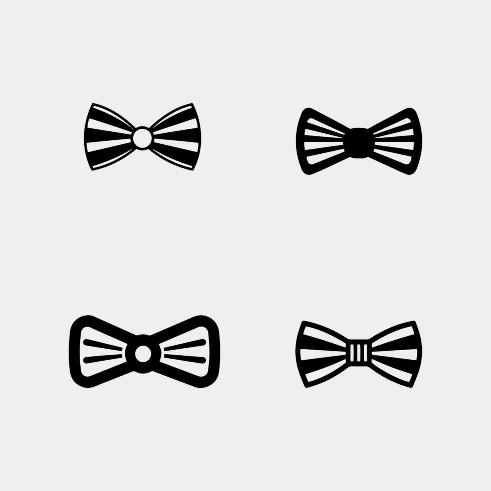 set of Bow tie icon. Vector illustration. Isolated