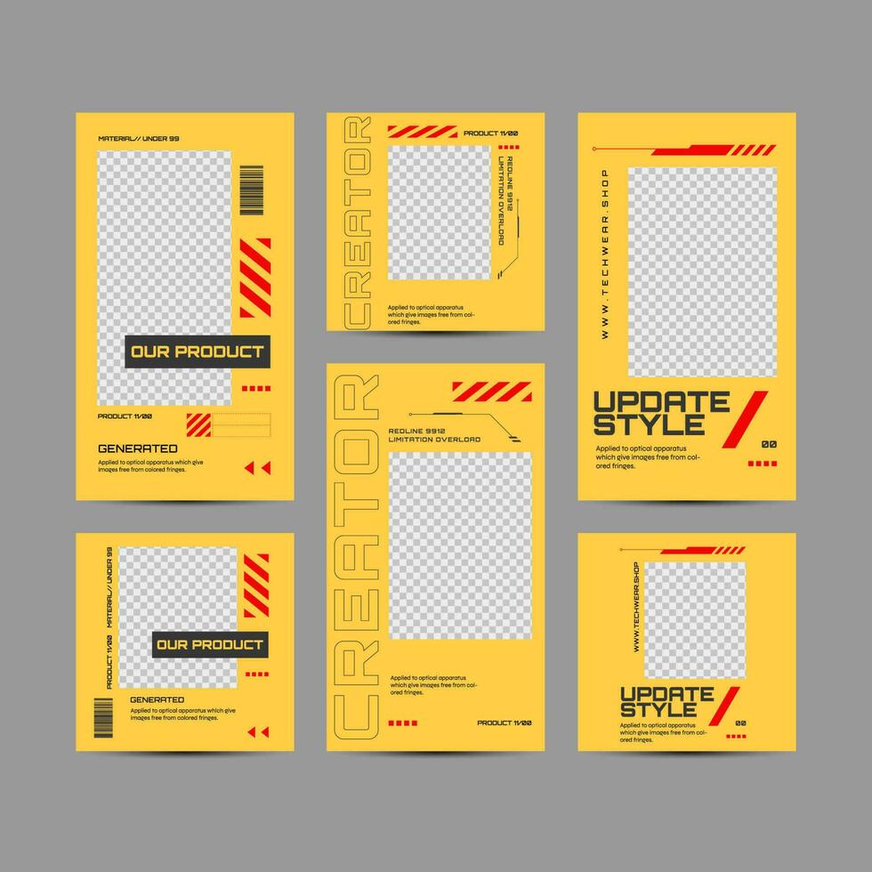 Bundle of Social Media Post Template for Digital Marketing vector
