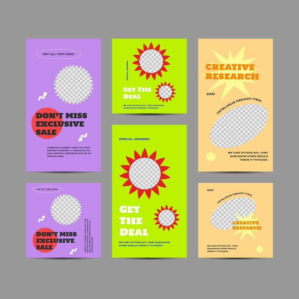 Playful Template theme and Editable Post Template Social Media Banners for Digital Marketing vector