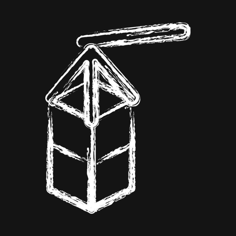 Icon lantern. South Korea elements. Icons in chalk style. Good for prints, posters, logo, advertisement, infographics, etc. vector