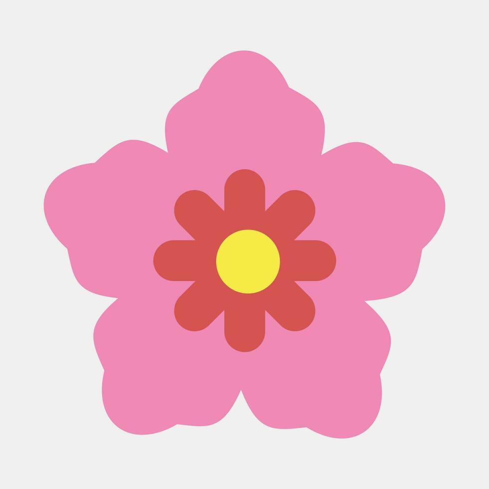 icono sur coreano flor. sur Corea elementos. íconos en plano estilo. bueno para huellas dactilares, carteles, logo, anuncio publicitario, infografía, etc. vector