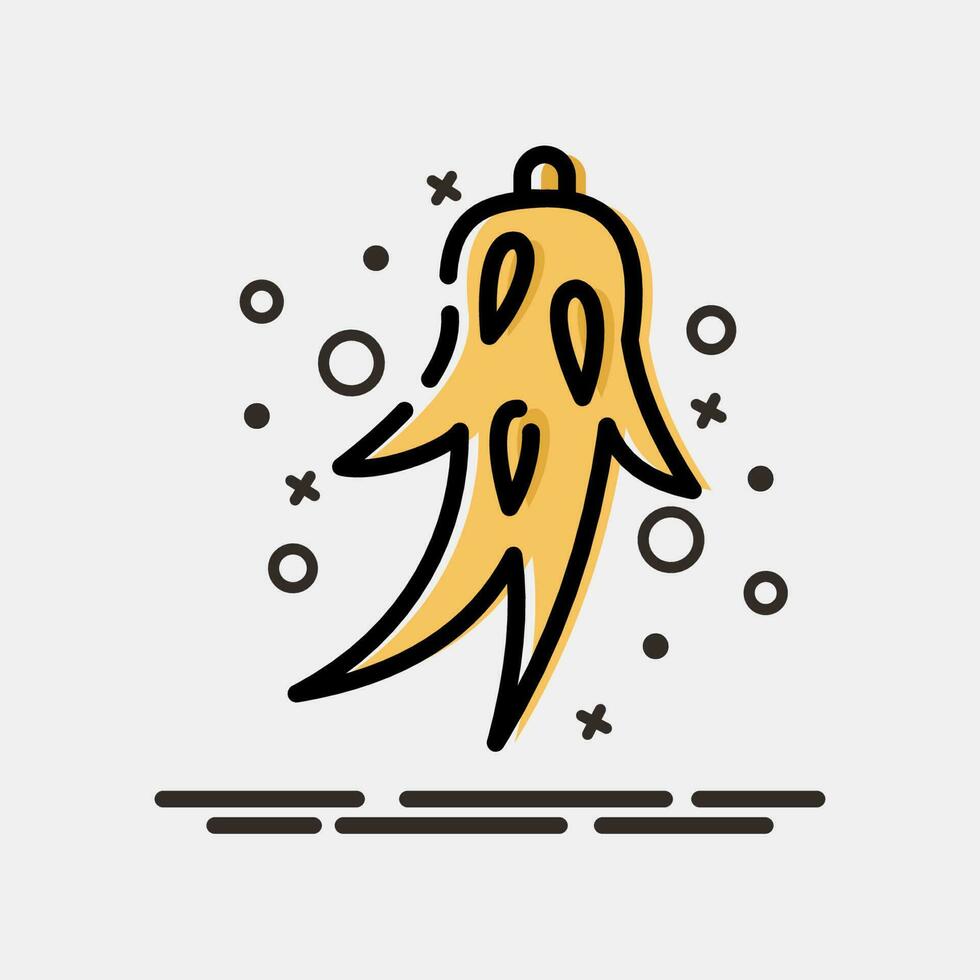 Icon ginseng. South Korea elements. Icons in MBE style. Good for prints, posters, logo, advertisement, infographics, etc. vector