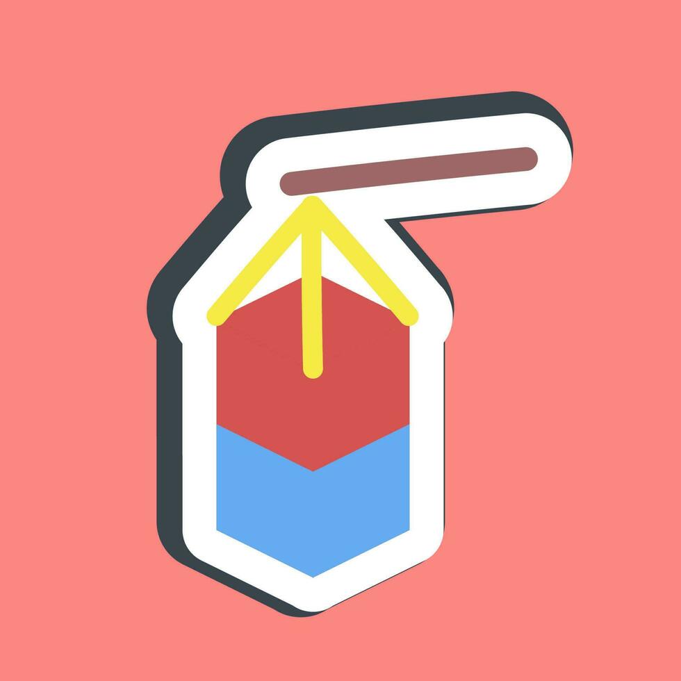 Sticker lantern. South Korea elements. Good for prints, posters, logo, advertisement, infographics, etc. vector