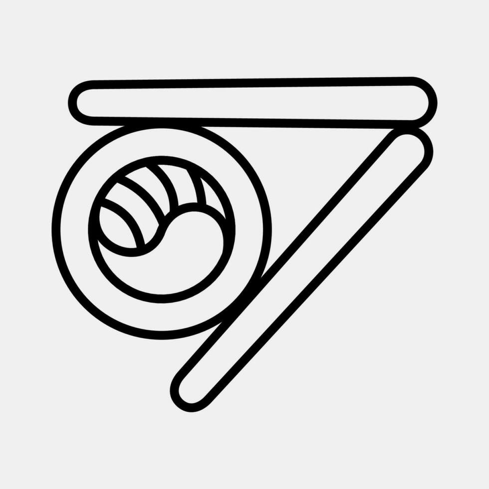 Icon sushi. South Korea elements. Icons in line style. Good for prints, posters, logo, advertisement, infographics, etc. vector