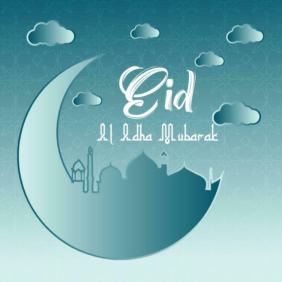 eid al adha mubarak islamic elegant creative vector design,