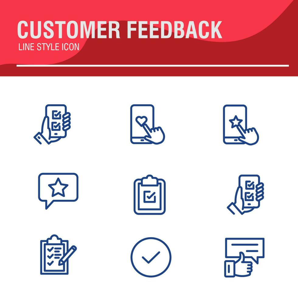 Testimonial, Customer Feedback and User Experience related icon set vector