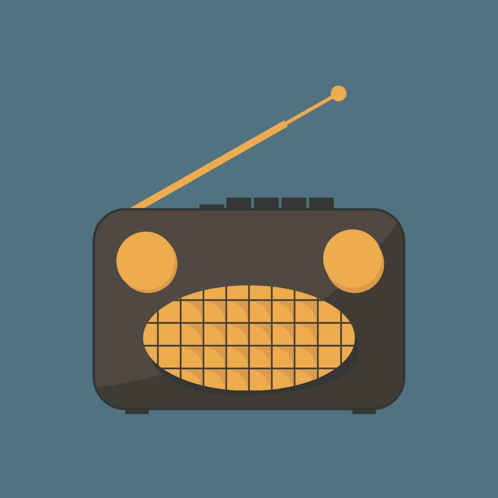 vector illustration radio, music. vector graphic