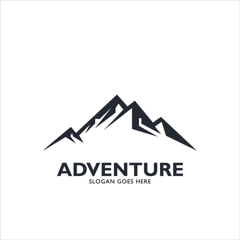 vector logo black mountain, adventure, forest, outdoor vector