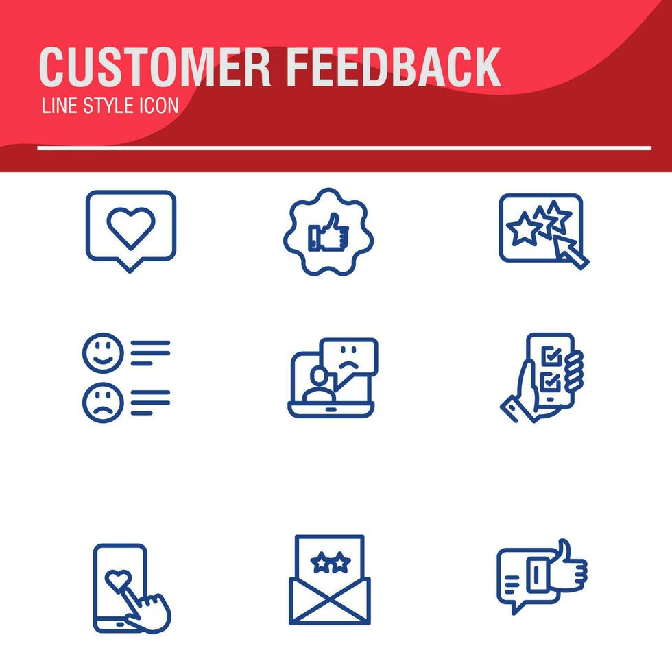 Testimonial, Customer Feedback and User Experience related icon set vector