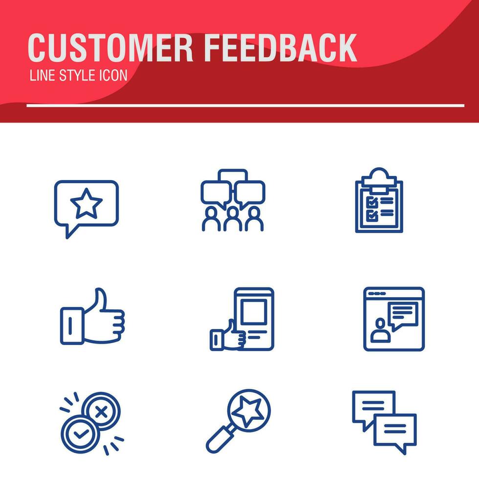 Testimonial, Customer Feedback and User Experience related icon set vector