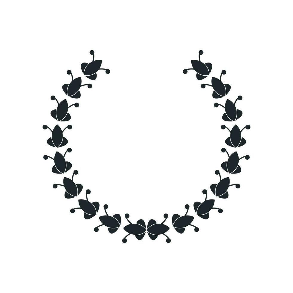 Set of wreaths and branches with leaves. Hand drawing laurel wreaths and branches collection. vector