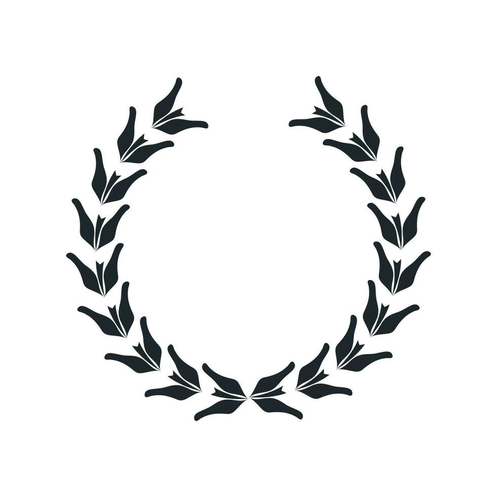 Set of wreaths and branches with leaves. Hand drawing laurel wreaths and branches collection. vector