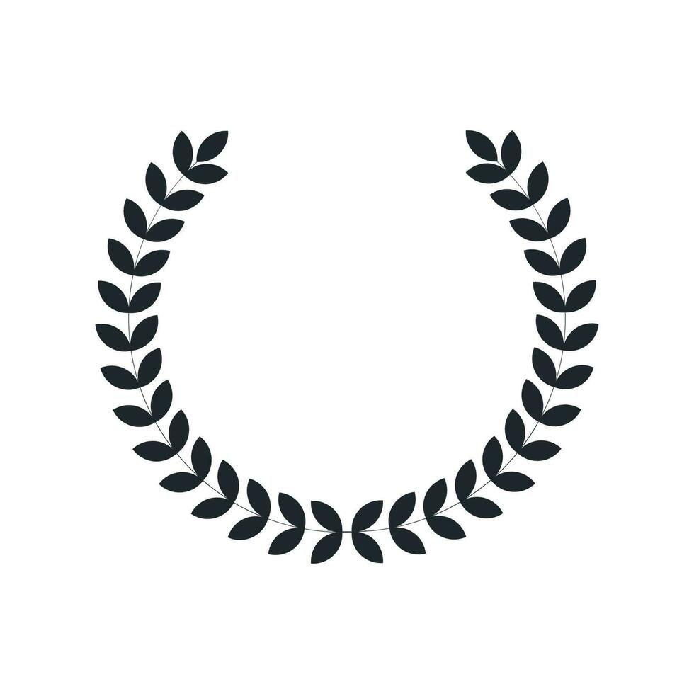 Set of wreaths and branches with leaves. Hand drawing laurel wreaths and branches collection. vector