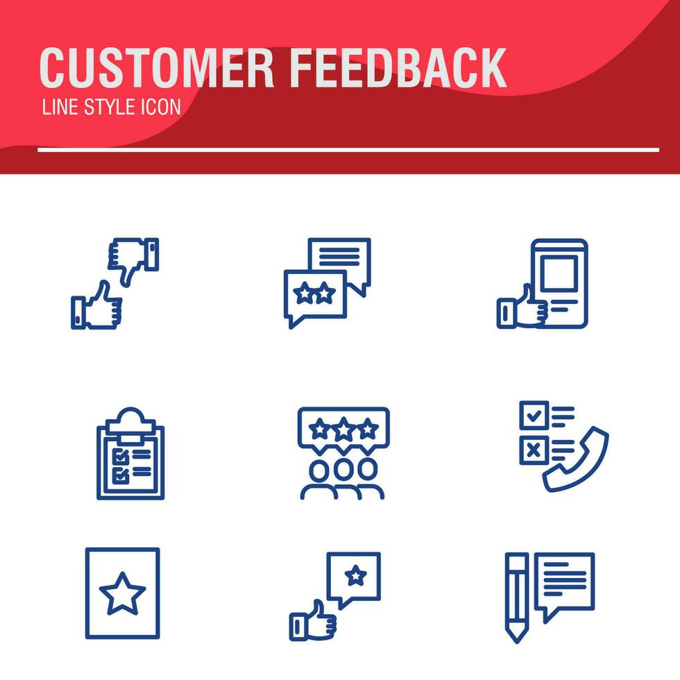 Testimonial, Customer Feedback and User Experience related icon set vector