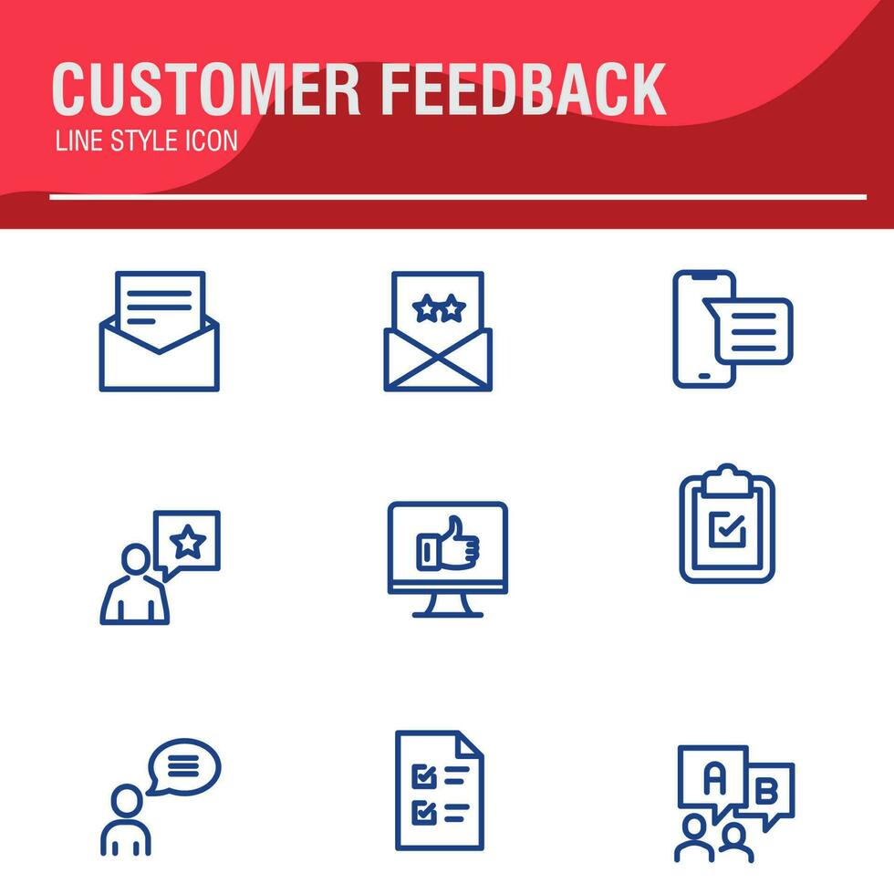 Testimonial, Customer Feedback and User Experience related icon set vector