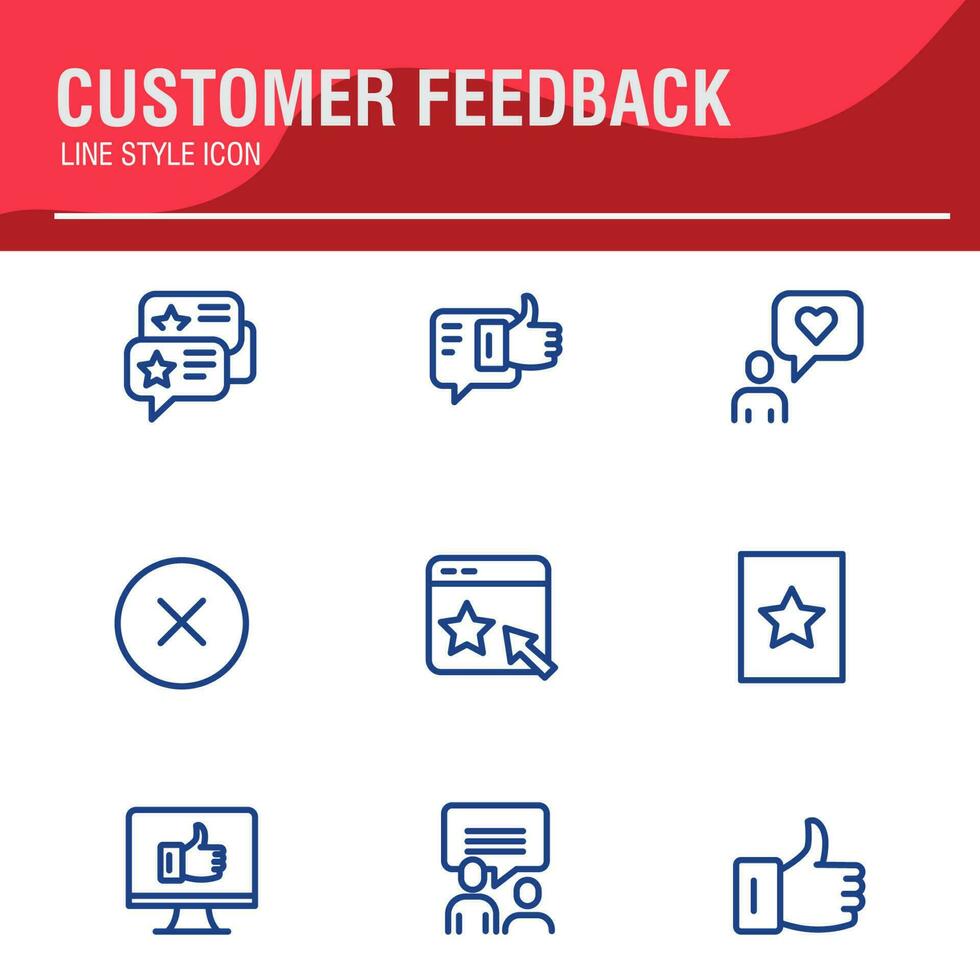 Testimonial, Customer Feedback and User Experience related icon set vector