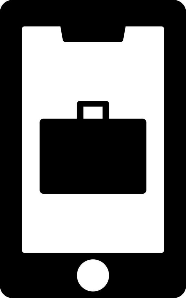 Online job or business app in smartphone icon. vector