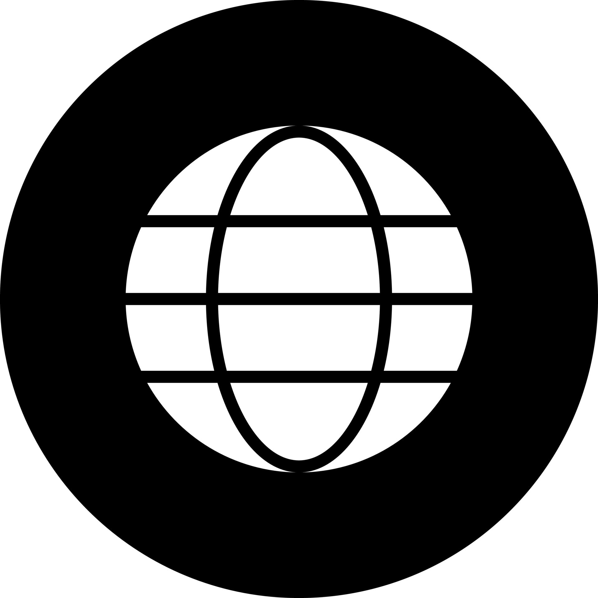 Flat style globe icon in Black and White color. 24275170 Vector Art at