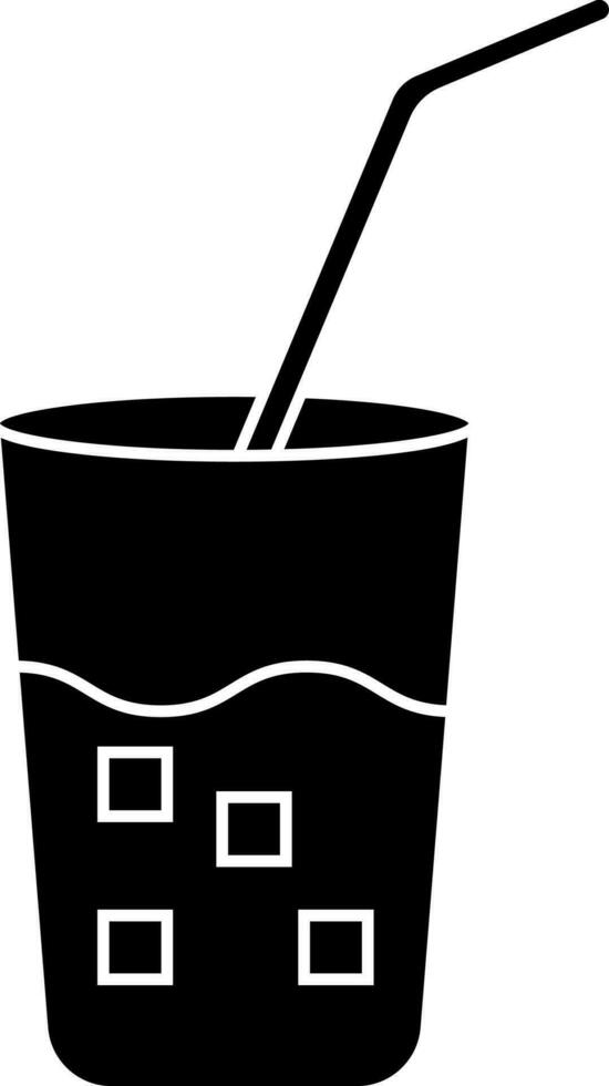 Black and White beverage icon or symbol. vector