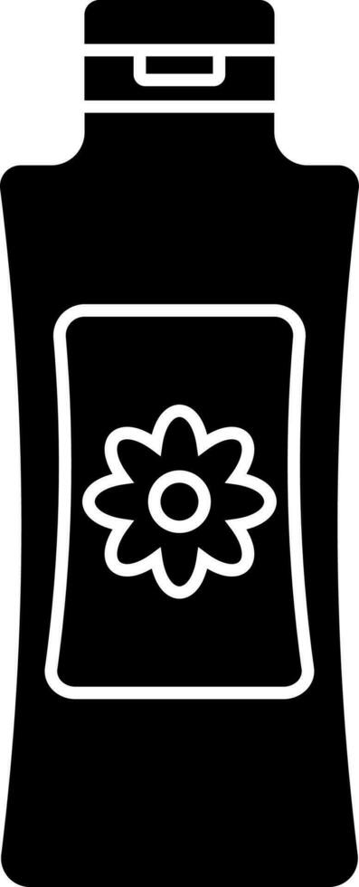 Black and White body lotion icon in flat style. vector