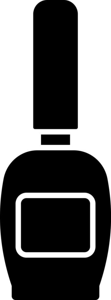Glyph icon or symbol of nail polish. vector
