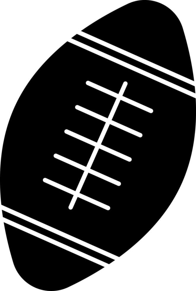 aislado rugby pelota icono en negro y blanco color. vector