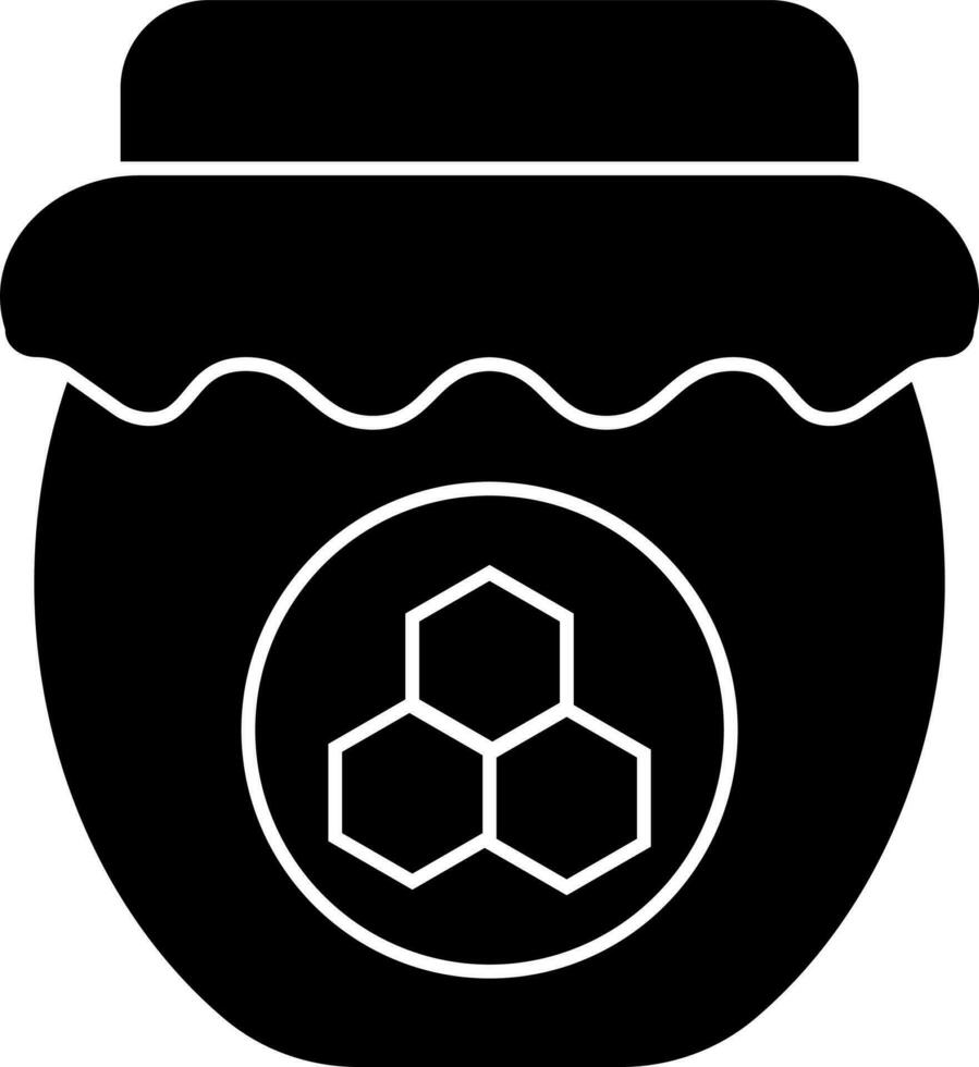 Isolated honey jar icon in flat style. vector