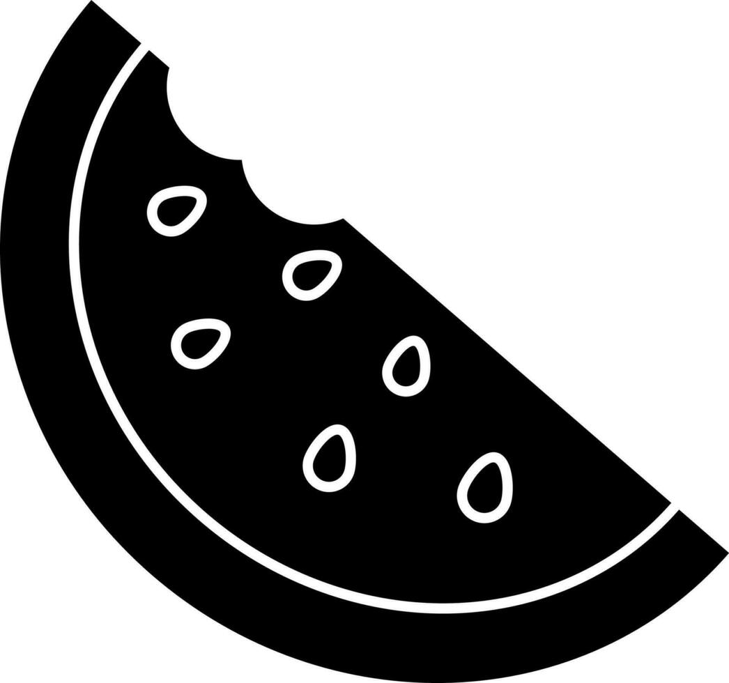 Glyph sign or symbol of watermelon. vector