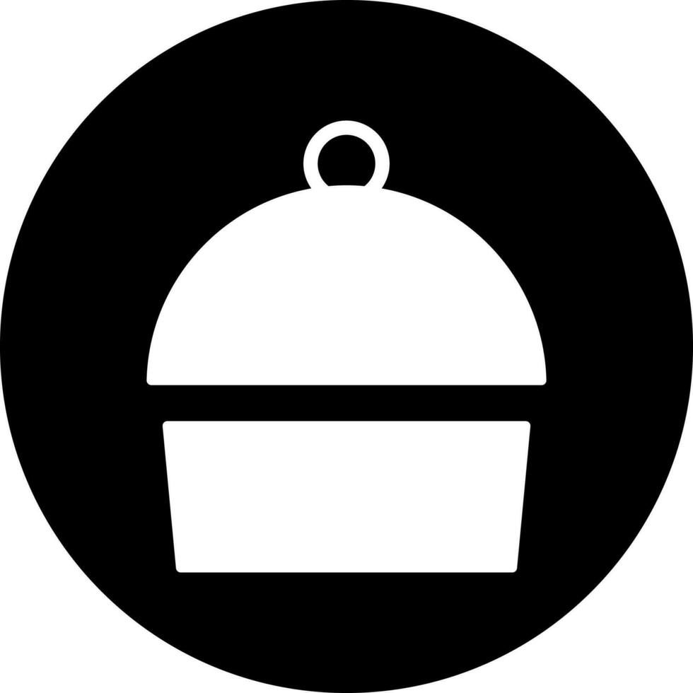 negro y blanco ilustración de cazuela icono. vector