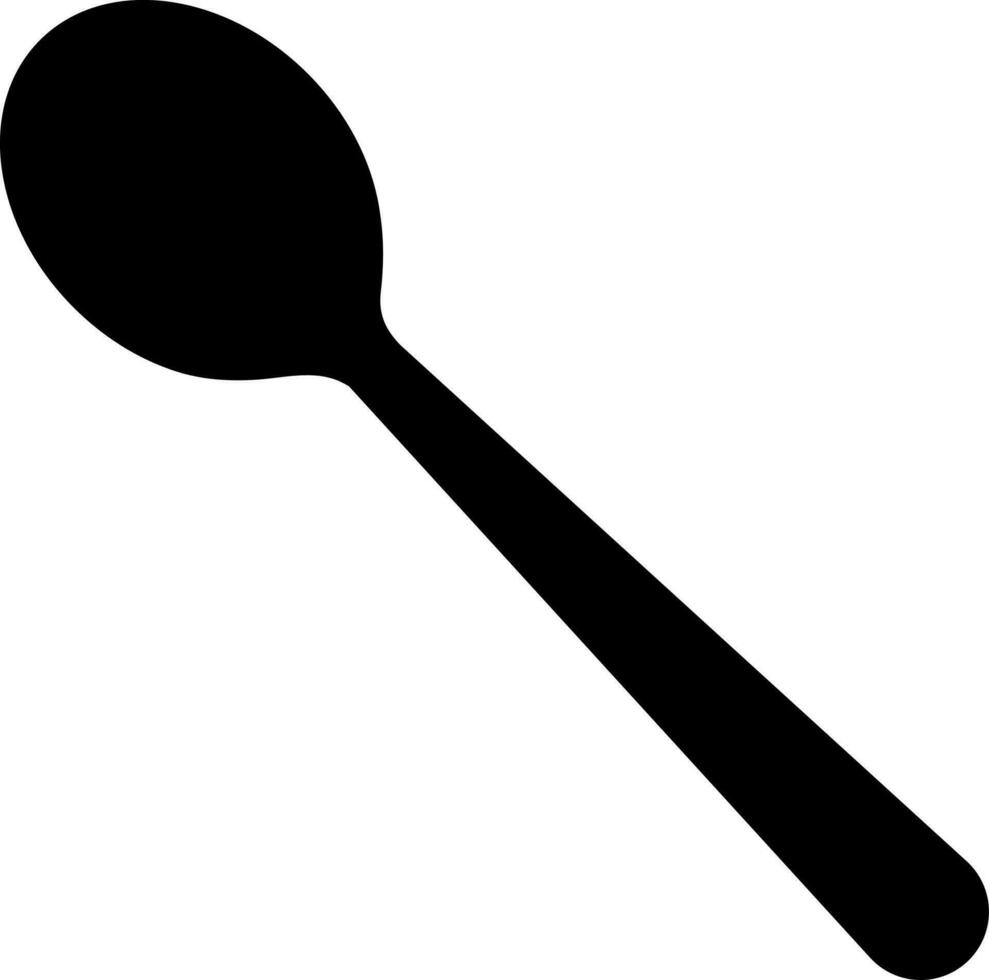 Glyph spoon icon in flat style. vector