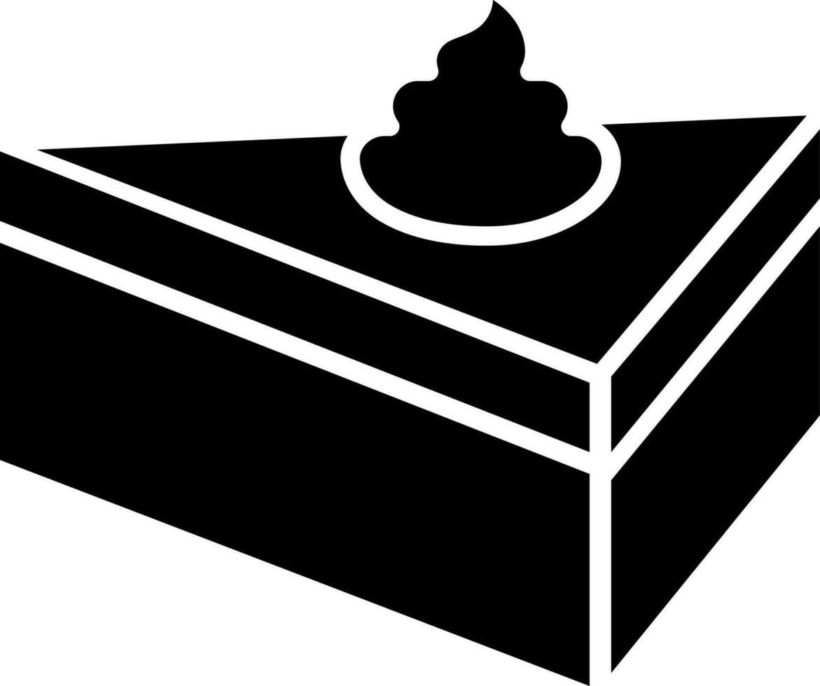 Flat style pastry icon in Black and White color. vector