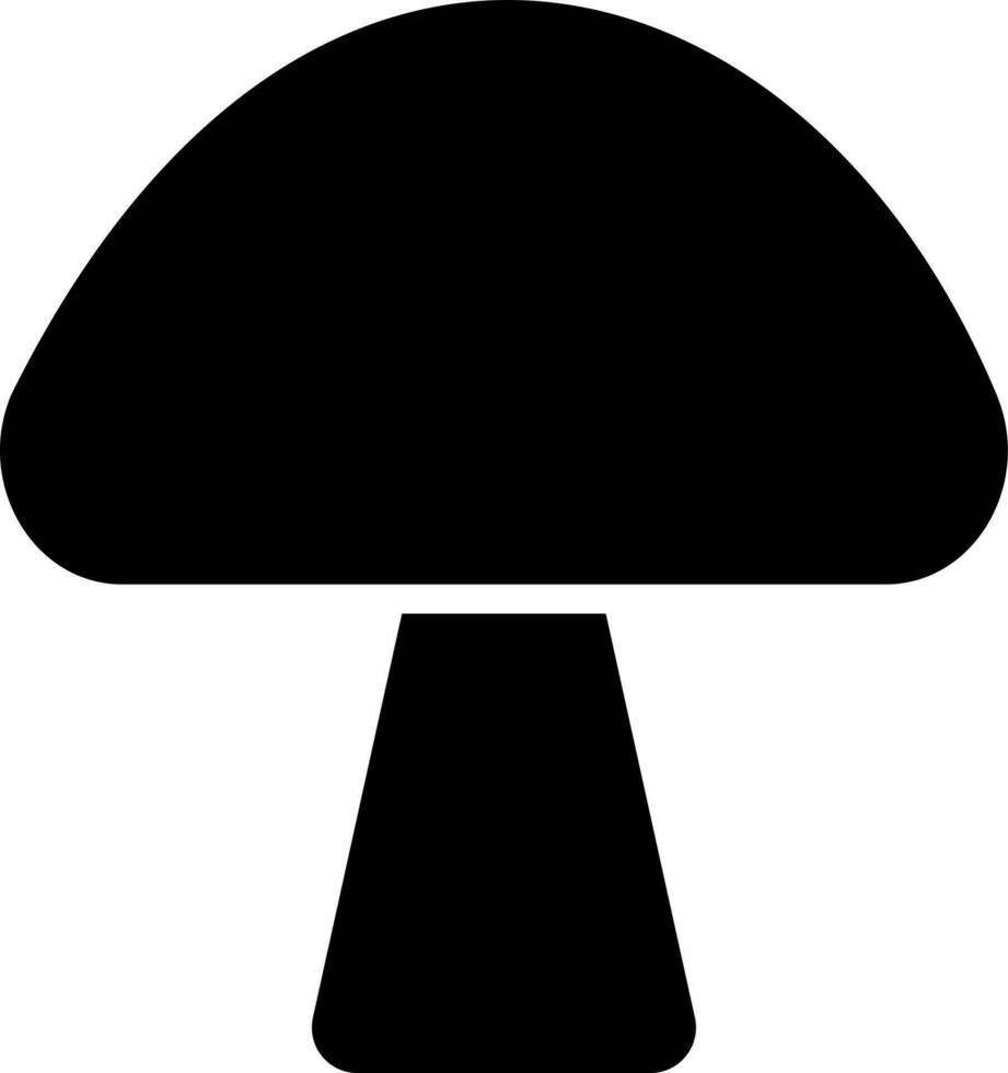 Illustration of mushroom glyph icon. vector