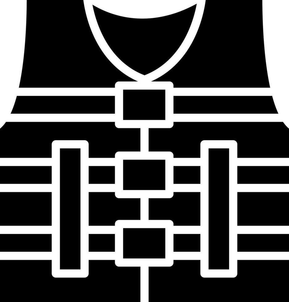 Vector illustration of life vest icon in flat style.