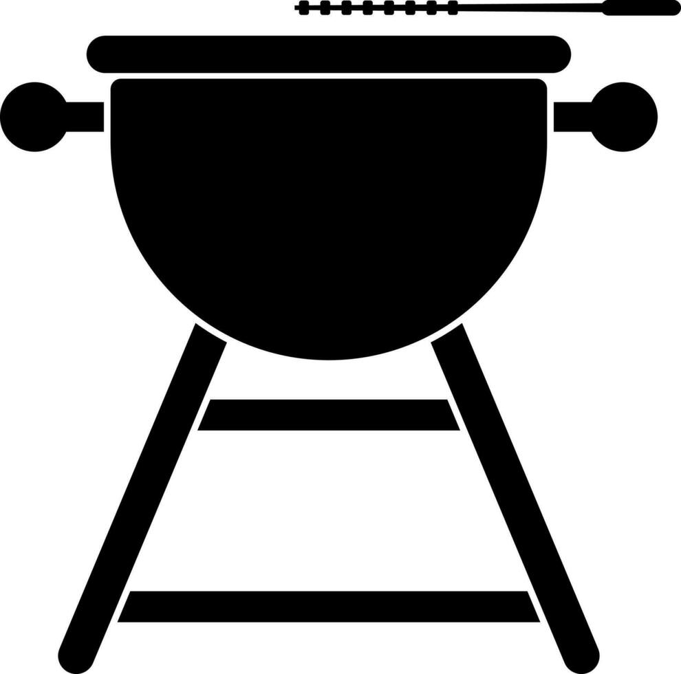 Vector illustration of barbecue glyph icon.