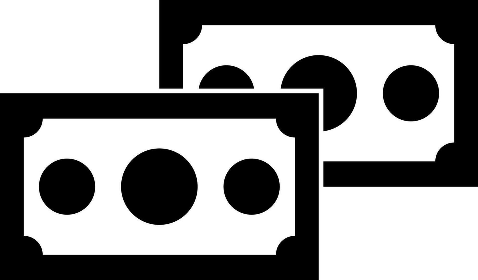 Illustration of money icon glyph style. vector