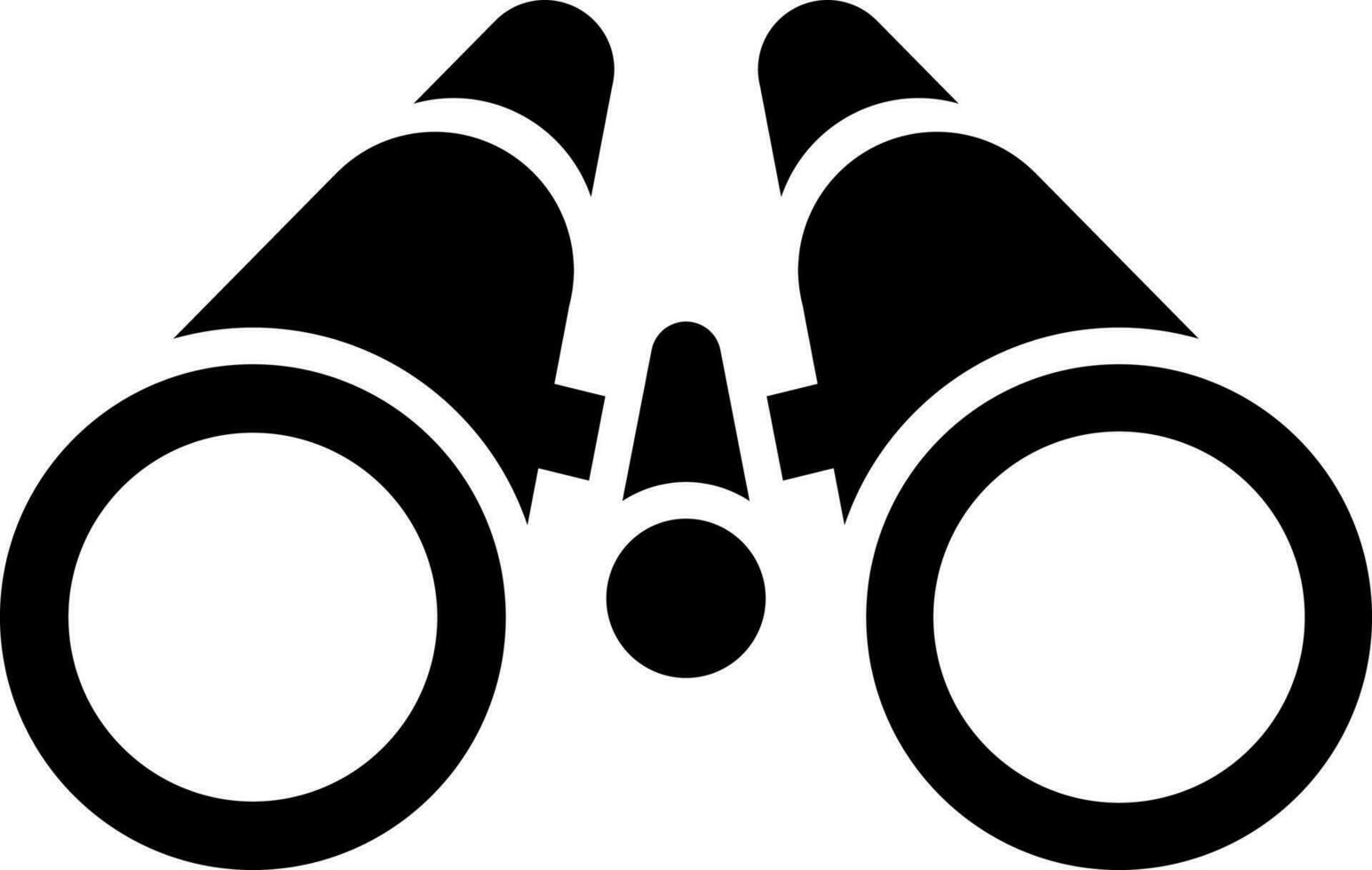Glyph binoculars icon or symbol. vector
