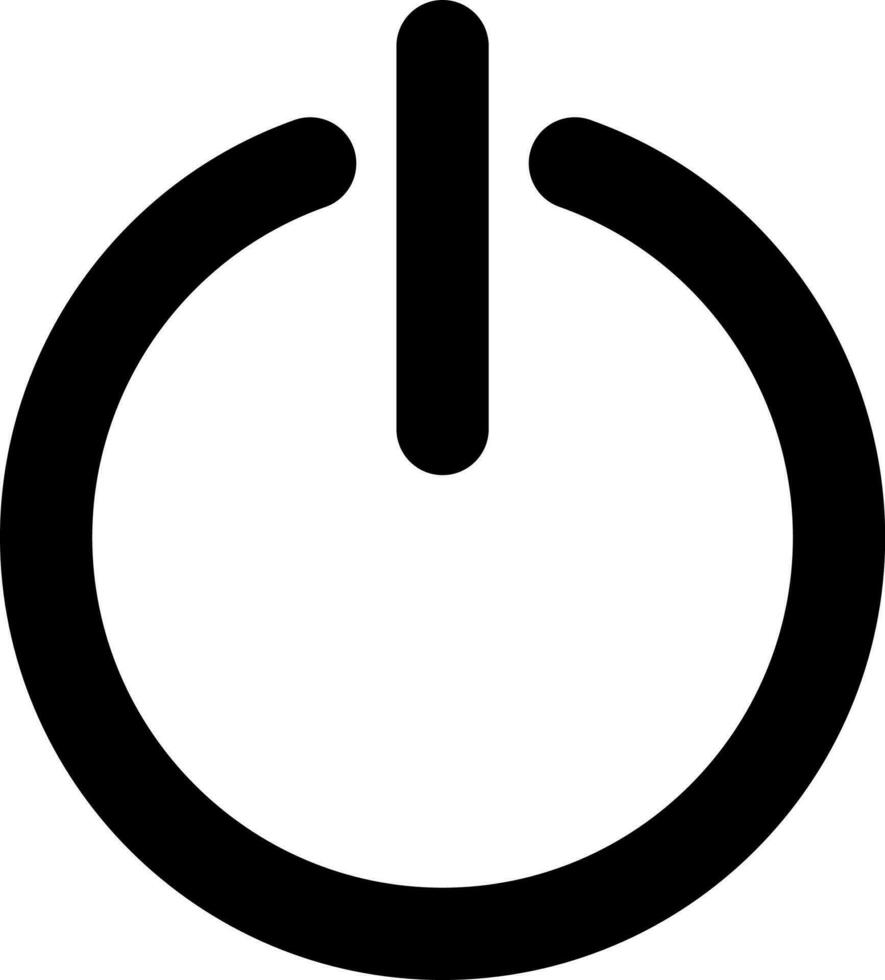 Vector illustration of power button.