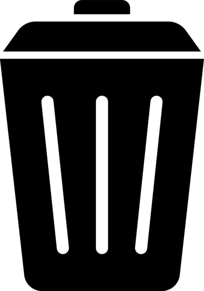 Garbage icon in Black and White color. vector