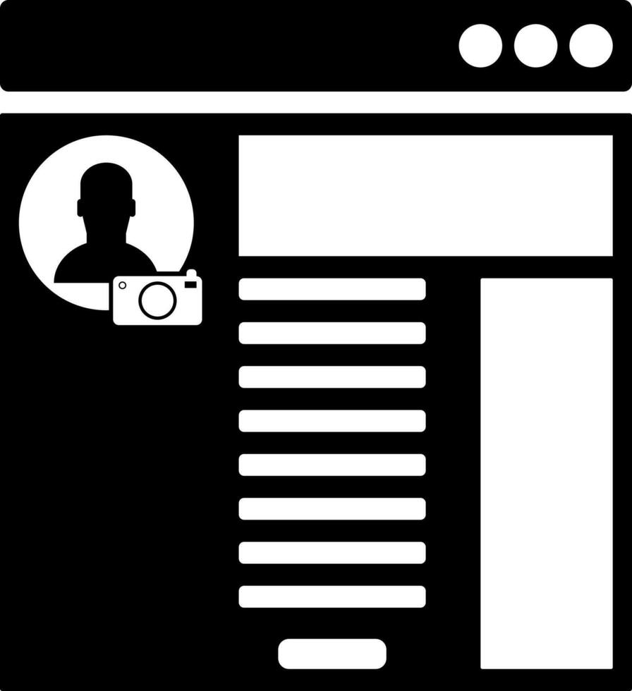 Online user profile icon or symbol. vector