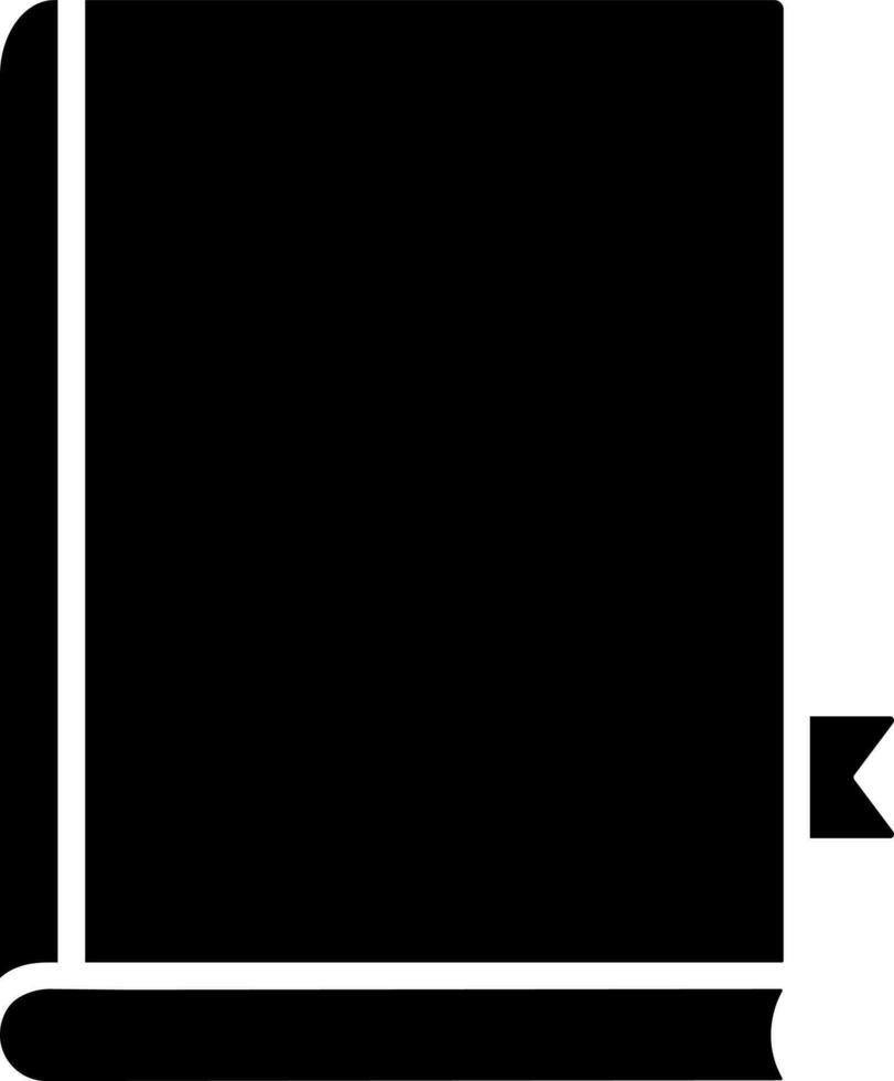 Illustration of book glyph icon. vector